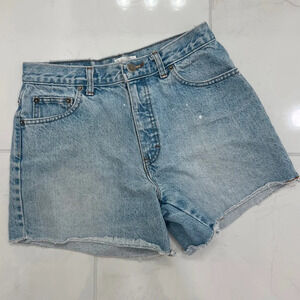 Vintage Moda Intl Cut Off Jean Shorts Light Blue Denim Hire Rise Shorts size 4